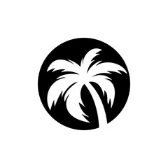 Sticker - Tropical palm tree icon isolated on transparent background