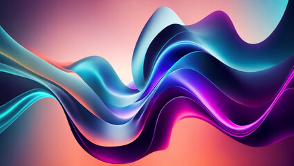 Wall Mural - Generative AI, generative and AI background with wavy lines offers a whimsical and organic feel to any artwork. Its abstract and surreal nature can evoke various emotions and offer a memorable effect.