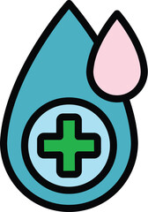 Poster - medical drops icon. outline medical drops vector icon for web design isolated on white background co