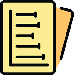 Poster - files report icon. outline files report vector icon for web design isolated on white background colo