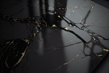 Poster - luxury black marble texture. Panoramic marble texture design for banner, invitation, wallpaper, headers, website, print ad, package design template