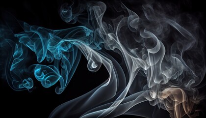 Wall Mural - Abstract smoke in dark background