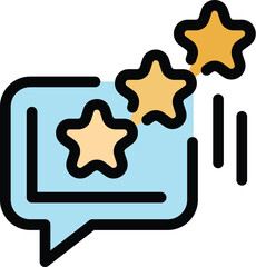 Poster - ranking chat icon. outline ranking chat vector icon for web design isolated on white background colo