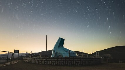 Poster - epic star lapse wrap around monument on high island east dam sai kung hong kong