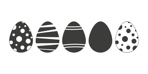 Poster - Easter eggs set. Holiday collection for Easter celebrate greetings and invitations. Graphic templates. Vector illustration.
