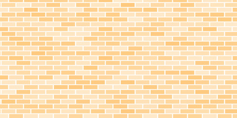 Aufkleber - Random light orange brick seamless wall. Beautiful concept bricks wall style marble background