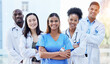 © Jessica L J/peopleimages.com - Portrait, doctors and arms crossed with smile for teamwork, healthcare and hospital management. Group of happy medical employees, diversity and clinic collaboration of integrity, trust and about us