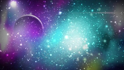 Wall Mural - Abstract space galaxy with stars and constellations futuristic with glow effect, abstract background.