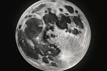 Sticker - Full moon on a dark background on Saturday, October 6, 2012, 10.10.26. Generative AI