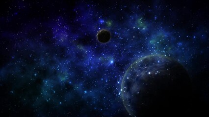 Wall Mural - Abstract space galaxy with stars and constellations futuristic with glow effect, abstract background.