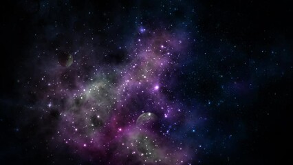 Wall Mural - Abstract space galaxy with stars and constellations futuristic with glow effect, abstract background.
