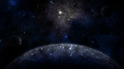 Wall Mural - Abstract space galaxy with stars and constellations futuristic with glow effect, abstract background.