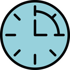 Poster - Car parking time icon. Outline car parking time vector icon for web design isolated on white background color flat
