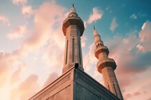 Mosque, Islamic Background, Generative Ai