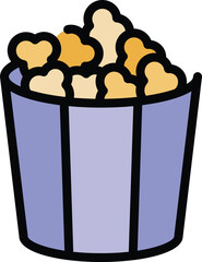 Poster - popcorn pack icon. outline popcorn pack vector icon for web design isolated on white background colo