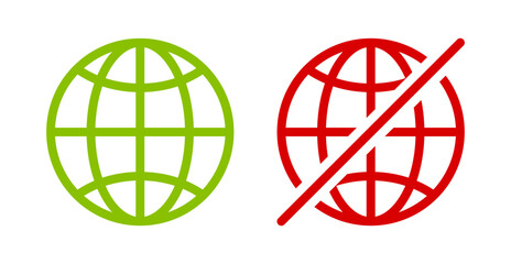 Aufkleber - Online offline internet icon vector in flat style