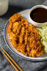 Sticker - Homemade Japanese Chicken Katsu with Cabbage