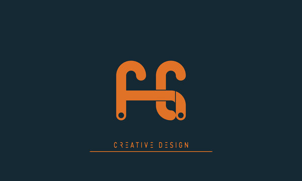 Alphabet letters Initials Monogram logo FE , EF