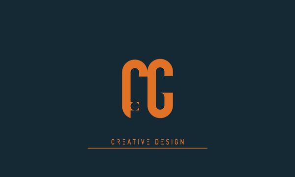 Alphabet letters Initials Monogram logo FG , GF
