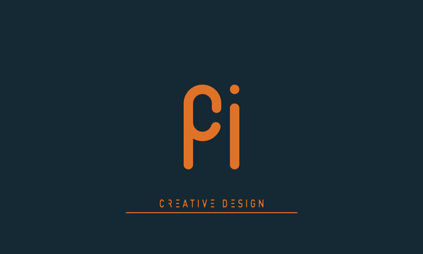 Alphabet letters Initials Monogram logo FI , IF