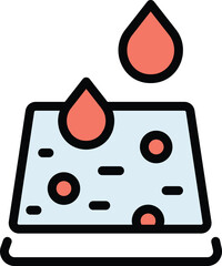 Poster - Drops analysis icon. Outline drops analysis vector icon for web design isolated on white background color flat