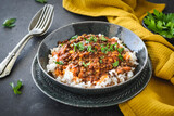 Fototapeta  - Served lentil curry 