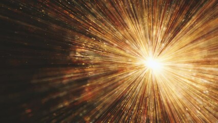 Poster - Shockwave Explosion Freeze Background/ 4k animation of an abstract shockwave explosion background slow motion with fractal particles shining and depth of field