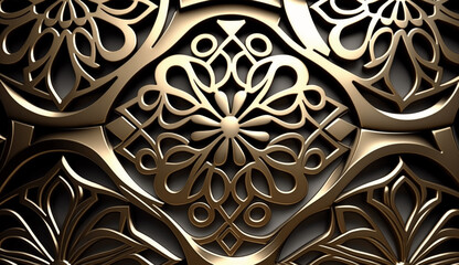 Wall Mural - Asian motif decorative ornament ai generated