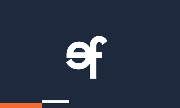 Alphabet letters Initials Monogram logo EF, FE, E and F