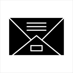 Poster - Outline of email icons on a white background. Open the pictogram envelope. Line letter symbol for website design, mobile app, ui. Vector illustration. eps10