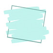 blue  oil paint stroke brush in square frame perfect for banner text logo headline or sale banner 