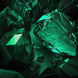 Fototapeta Konie - Emerald Green Gemstone Background - Gemstones Textures Backdrop Series - Green Emerald Wallpaper created with Generative AI technology