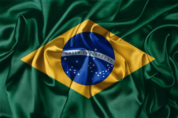 Wall Mural - Silky Brazilian flag