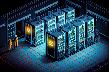 Poster - Big data center. Generative AI, Generative, AI