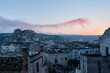 Panoramica della città di Matera all'alba - Basilicata -Italia