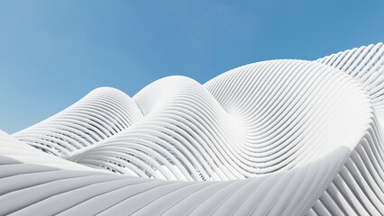 Poster - Futuristic architecture background 3d render