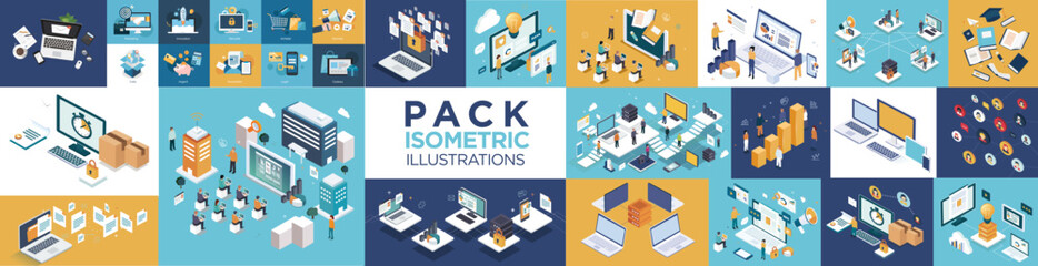 Wall Mural - isometric design illustrations