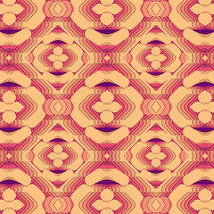 Fototapete - Abstract digital illustration of a colorful ornament. Geometric background. 3d rendering