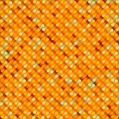 Aufkleber - Pattern of orange colored cylinders. Geometric background. 3d rendering digital illustration