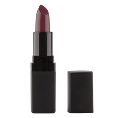 Wall Mural - Open lipstick in a black case on a white background