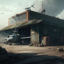 Military Base Game Art
