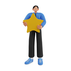 Poster - Solution business concept, partnership, collaboration and support. 3D illustration, 3d cartoon character.