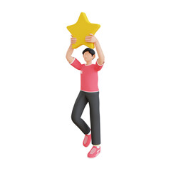 Poster - Solution business concept, partnership, collaboration and support. 3D illustration, 3d cartoon character.