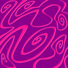 Poster - Abstract background with cute curly line pattern
