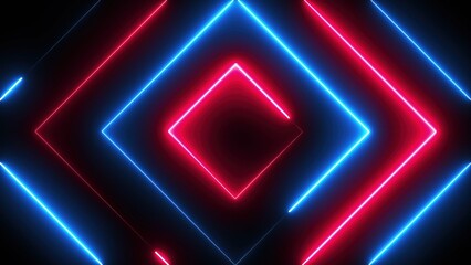 Poster - neon polygons. computer generated 3d render