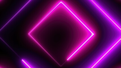Poster - neon polygons. computer generated 3d render