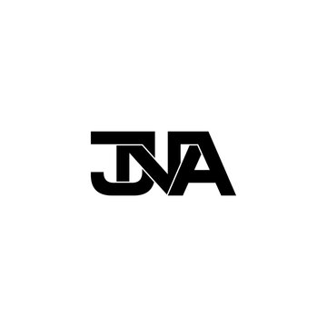 jna lettering initial monogram logo design
