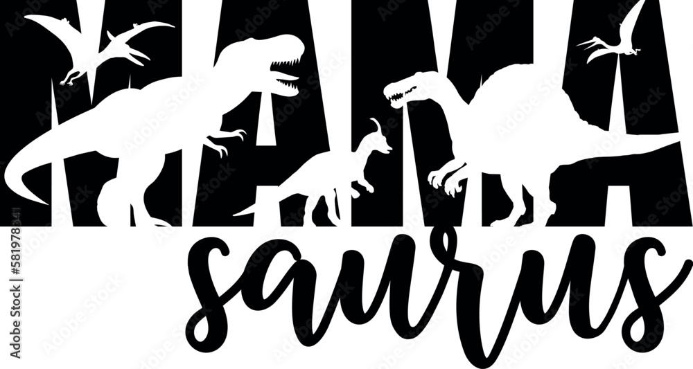 Saurus Vector Vector de Stock Family Saurus Svg, mama saurus svg, Dinosaur Family Svg ...