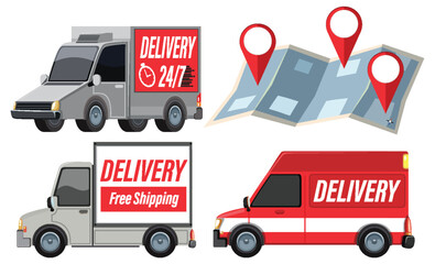 Wall Mural - Set of delivery element