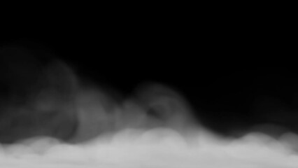 Wall Mural - Realistic dry ice smoke clouds fog overlay perfect for compositing into your shots. Simply drop it in and change its blending mode to screen or add. 3d Illustration.